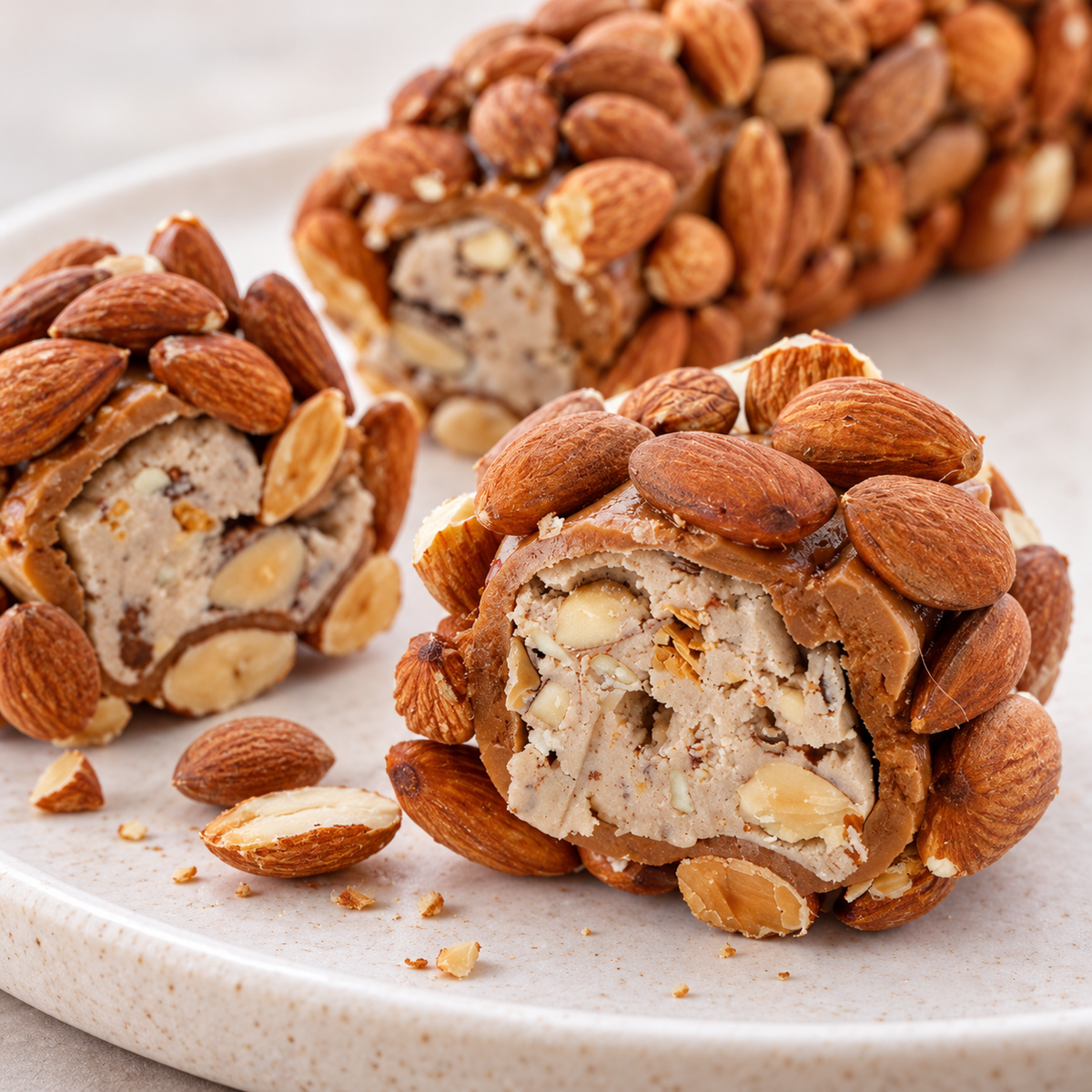 Amandes en folie — détail et texture