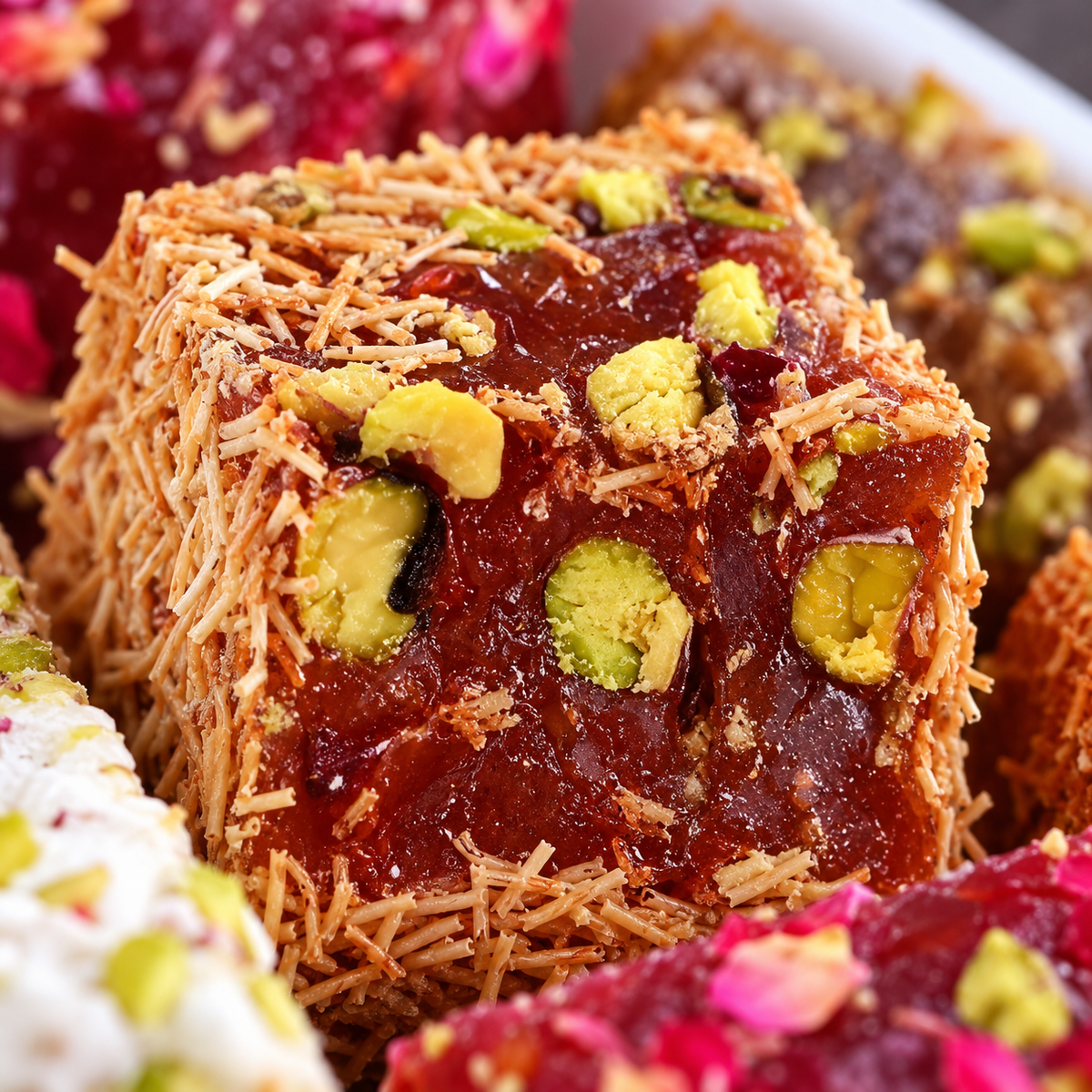 Box loukoums intégral square 750gr — détail et texture