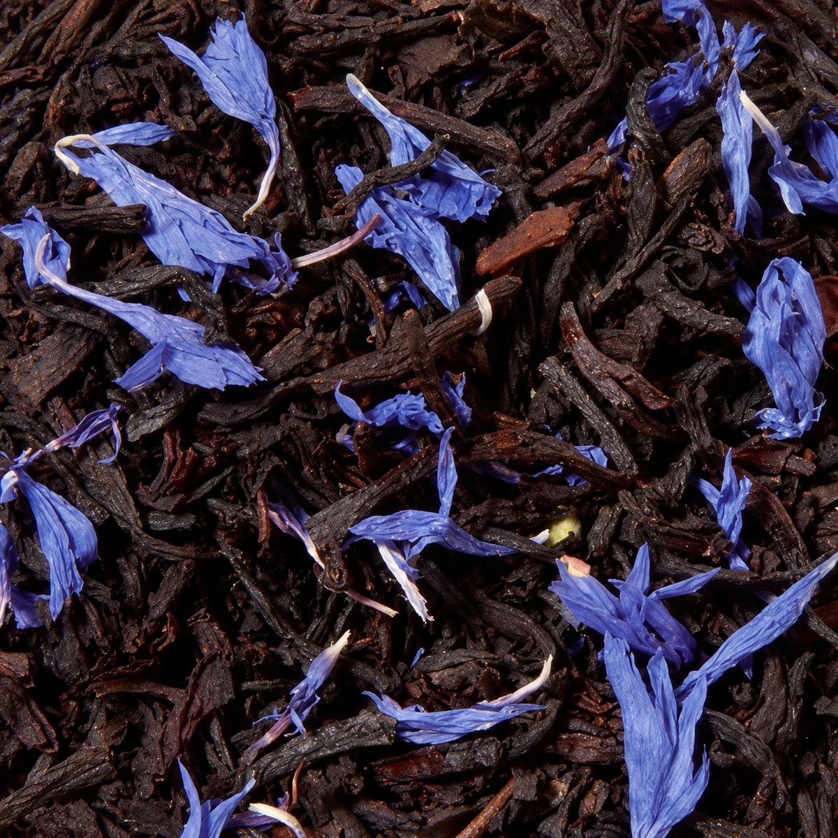 Thé Noir Earl Grey Blue BIO - Tea time Prestige — détail et texture